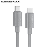 GADGET MAX - GX27 C-C TPE Series Type-C To Type-C Fast Charging Data Cable (60W) - Grey